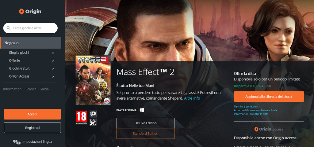 Origin Offre la ditta - Mass Effect™ 2